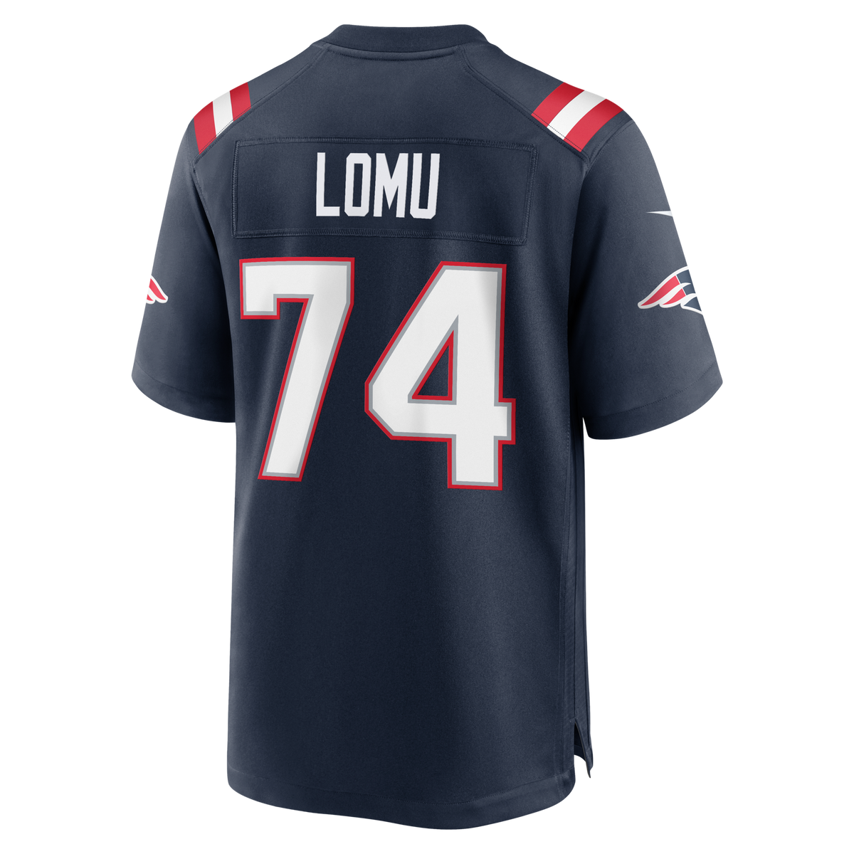New England Patriots Caleb Lomu Navy 2026 NFL Draft First Round Pick No. 28 Team Game Jersey