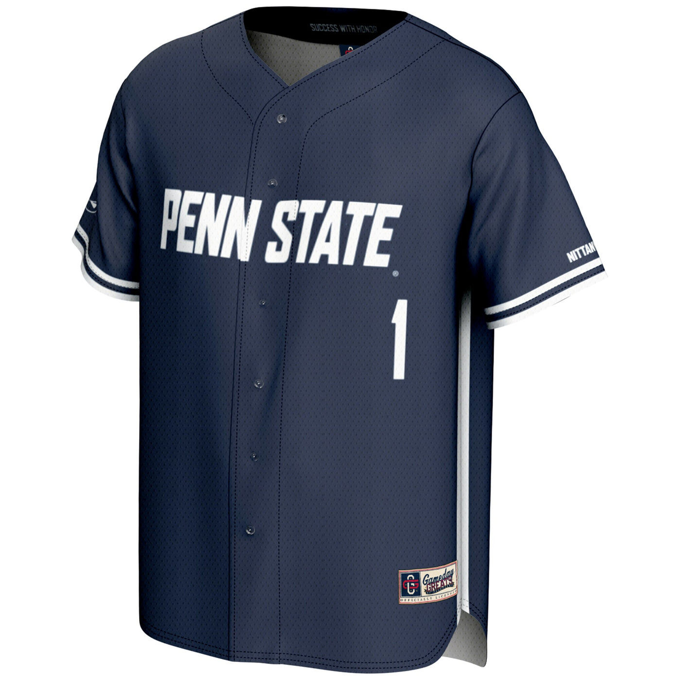 GameDay Greats #1 Navy Penn State Nittany Lions Lightweight Baseball Fashion Jersey