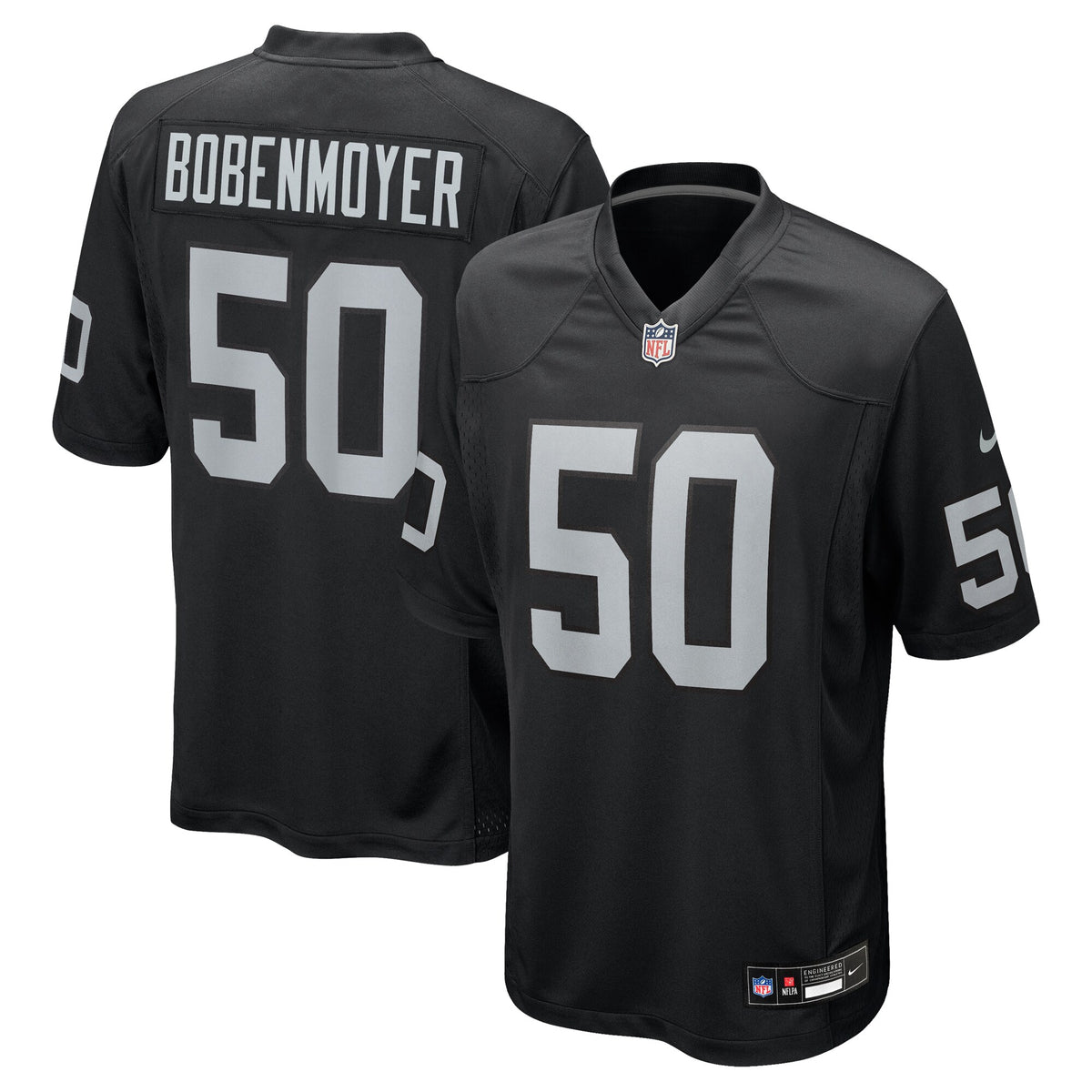Las Vegas Raiders Jacob Bobenmoyer Black Game Player Jersey