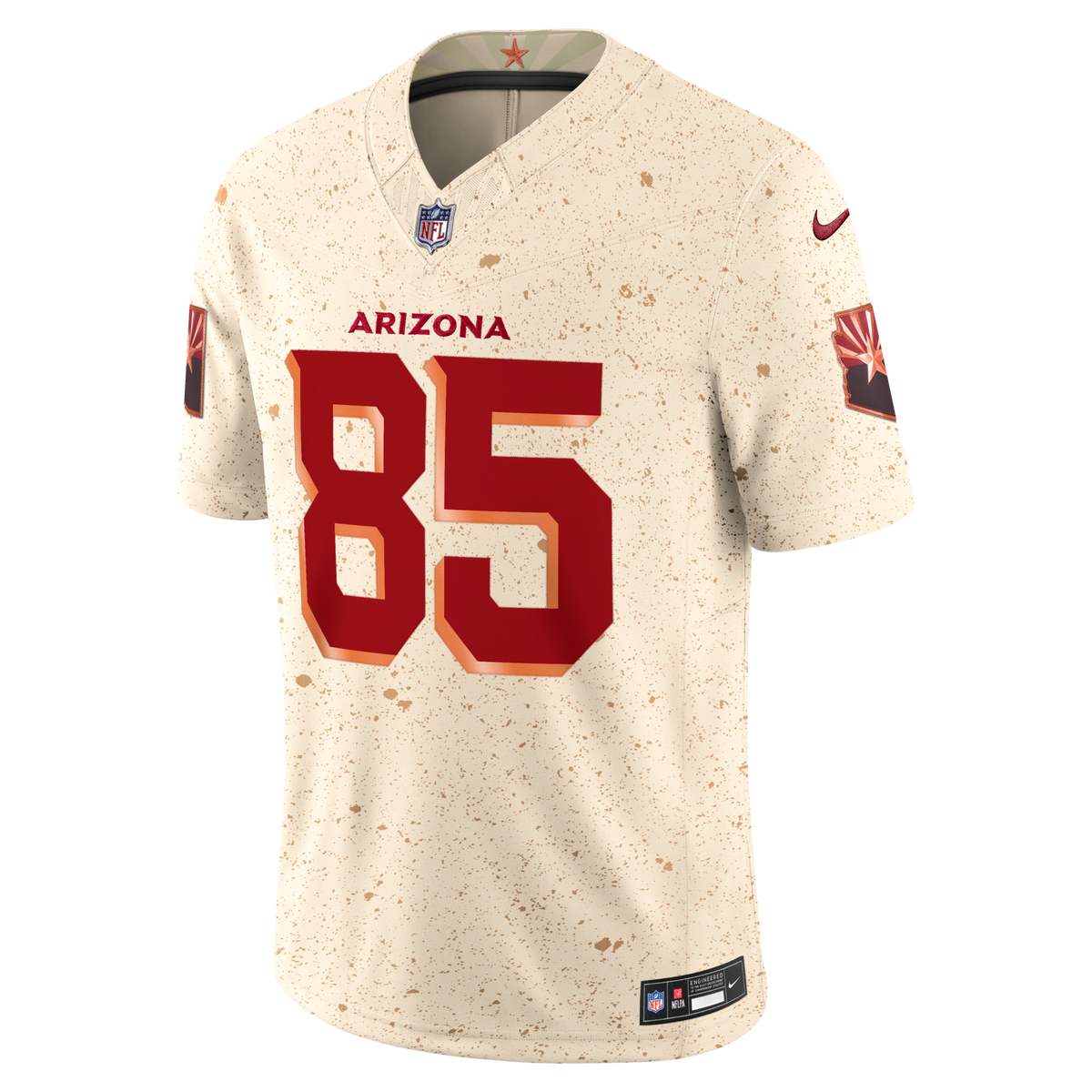 Arizona Cardinals Trey McBride Natural 2025 Rivalries Collection Stitched Limited Jersey