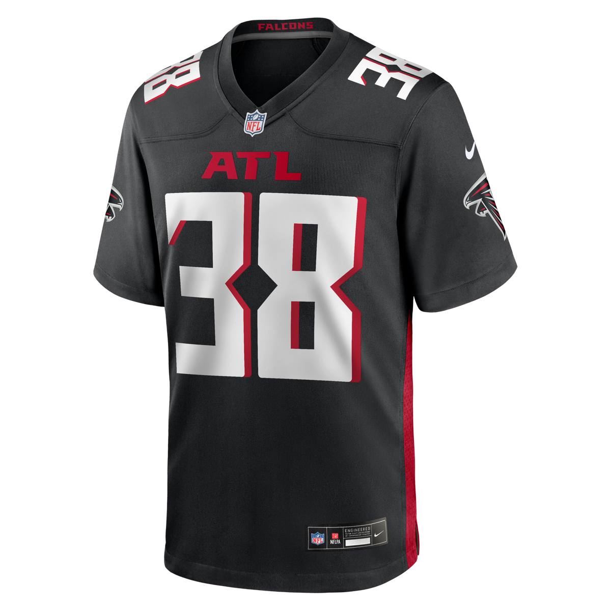 Atlanta Falcons Nathan Carter Black Team Game Jersey