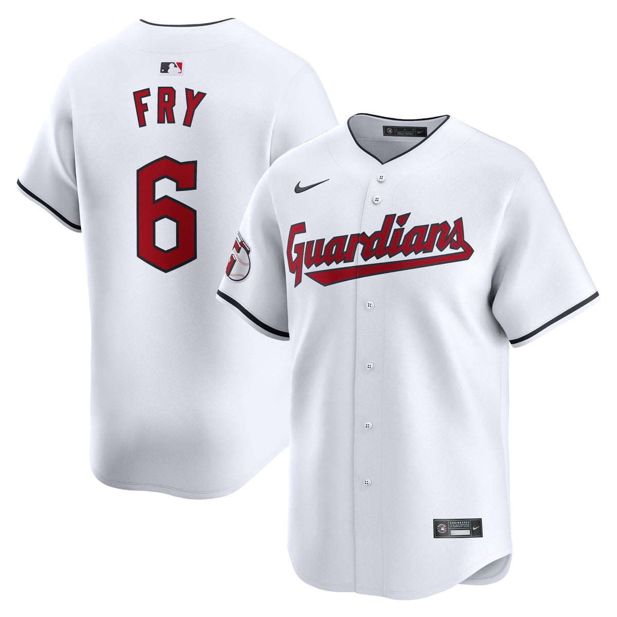Cleveland Guardians David Fry White Home Limited Player Jersey