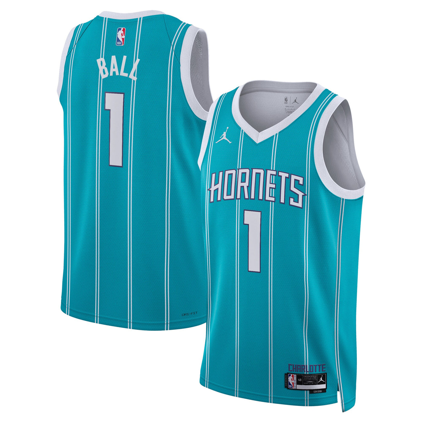 Charlotte Hornets Jordan Brand Icon Edition Swingman Jersey - Teal - LaMelo Ball