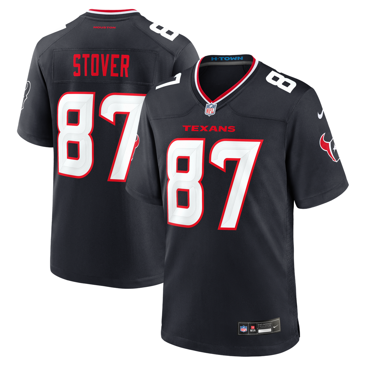 Houston Texans Cade Stover Navy Game Jersey