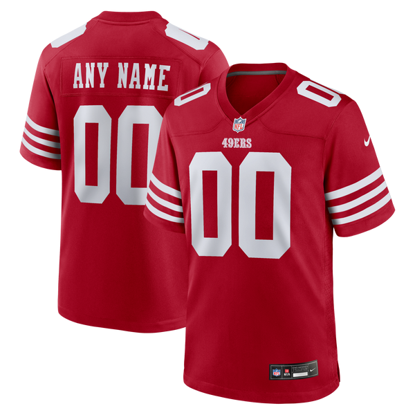 San Francisco 49ers Nike Scarlet Custom Jersey