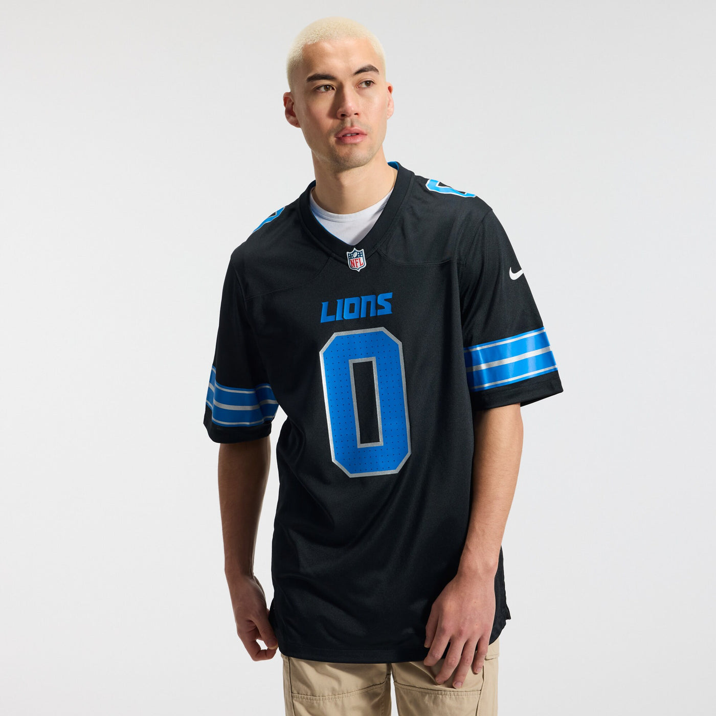 Detroit Lions Jahmyr Gibbs Nike Black 2nd Alternate Game Player Jersey