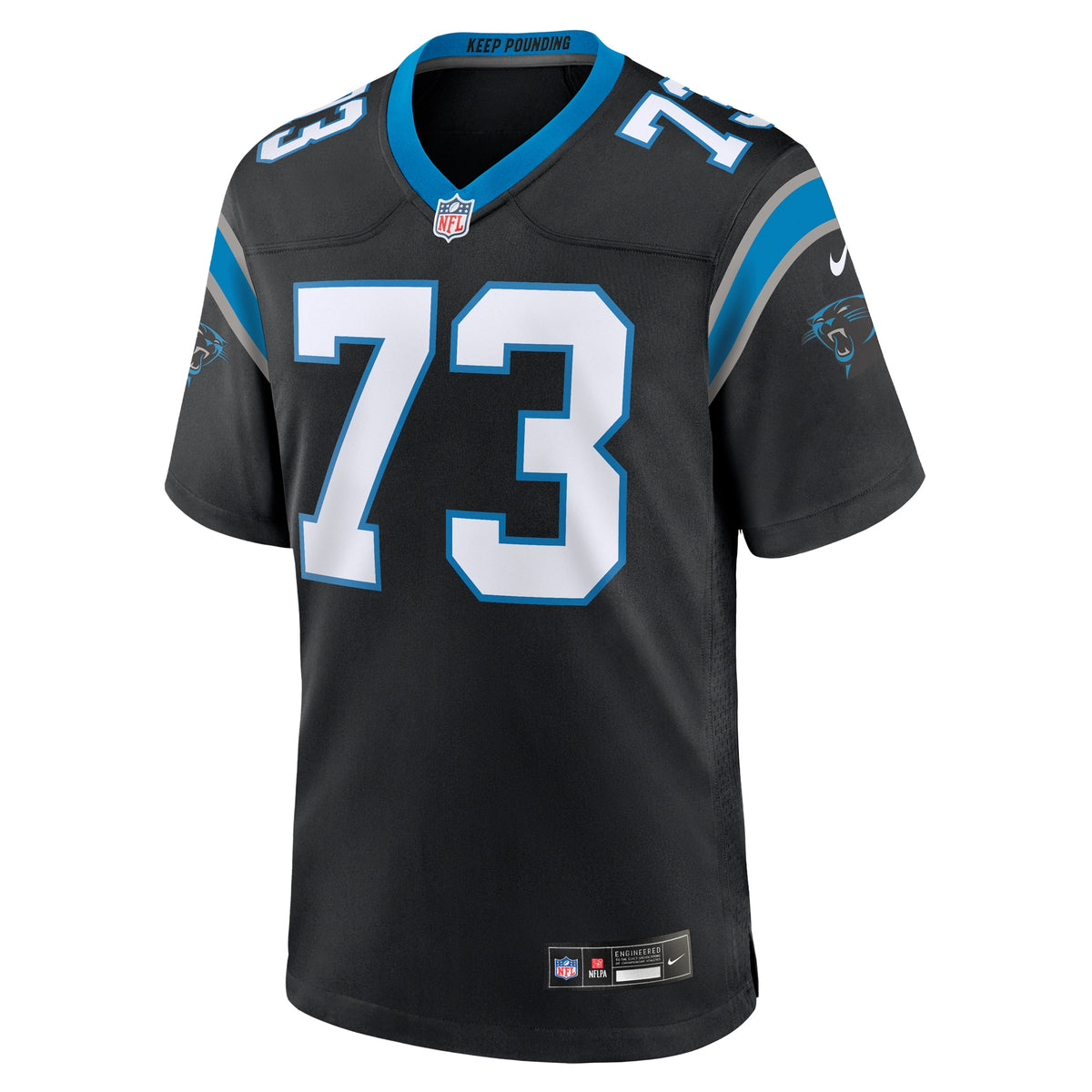 Carolina Panthers Rashard Lawrence Black Game Jersey