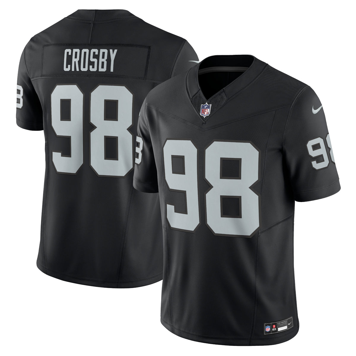 Las Vegas Raiders Maxx Crosby Black Vapor F.U.S.E. Limited Jersey