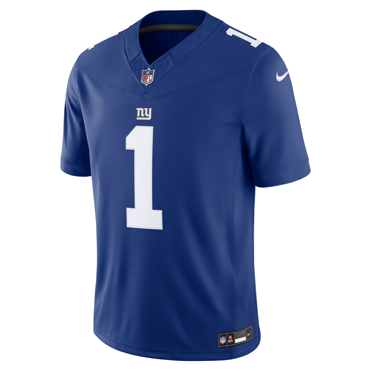 New York Giants Malik Nabers Royal Team Vapor F.U.S.E. Stitched Limited Jersey