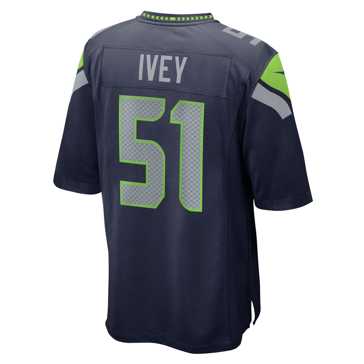 Seattle Seahawks Jared Ivey College Navy Team Game Jersey