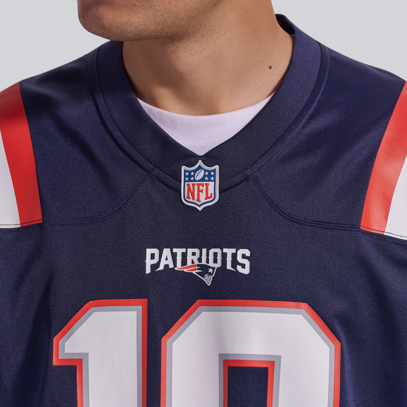 New England Patriots Drake Maye Nike Navy Player Game Jersey