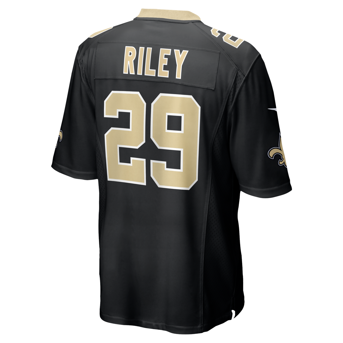 New Orleans Saints Quincy Riley Black Team Game Jersey