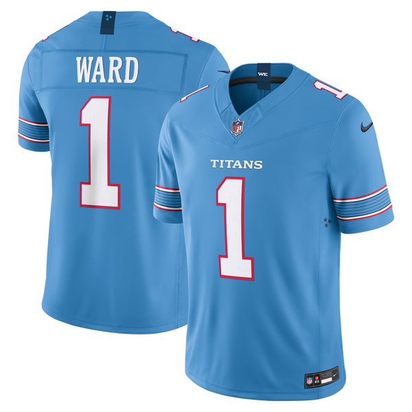 Tennessee Titans Cameron Ward Nike Light Blue Team Vapor F.U.S.E. Stitched Limited Jersey