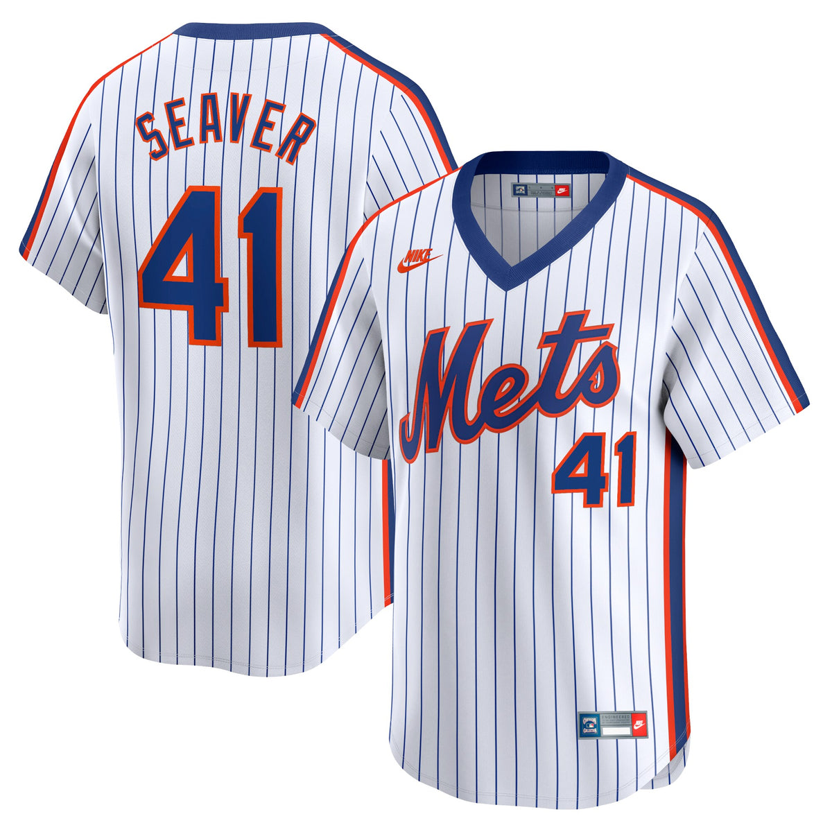 New York Mets Tom Seaver White Throwback Cooperstown Limited Jersey
