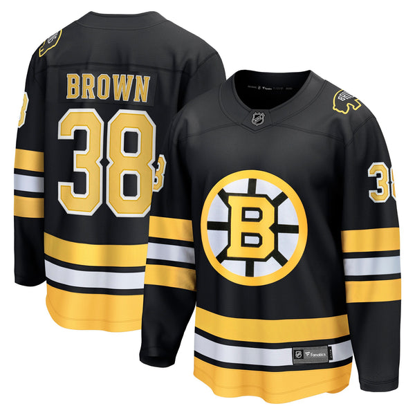 Boston Bruins Patrick Brown Fanatics Black Home Breakaway Player Jersey