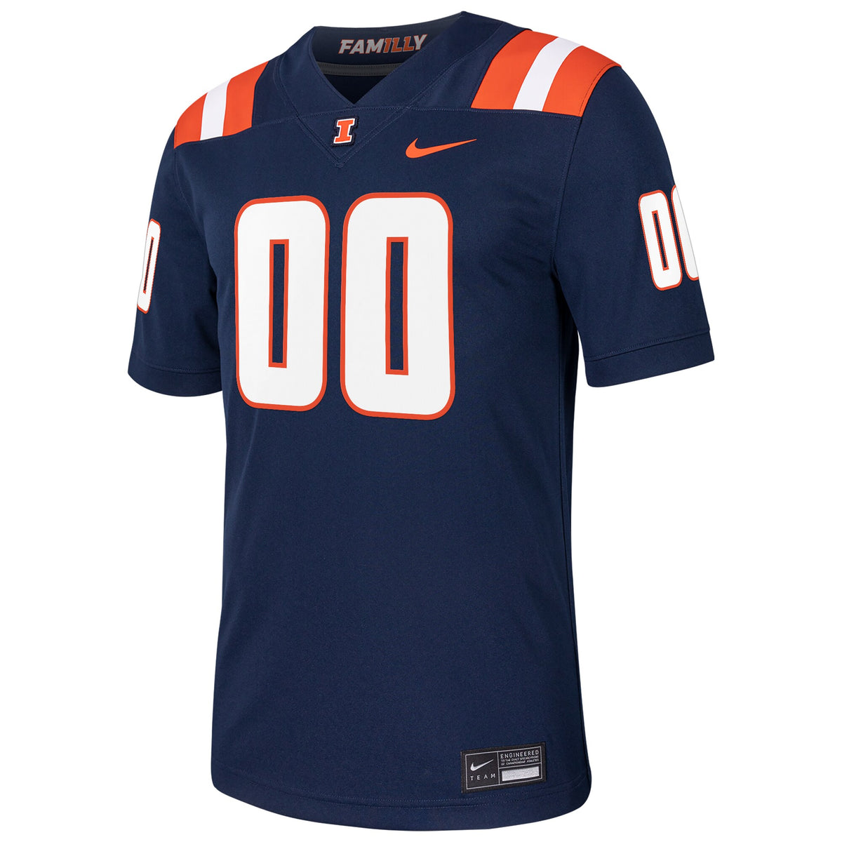 Illinois Fighting Illini Custom Football Game Jersey - Navy