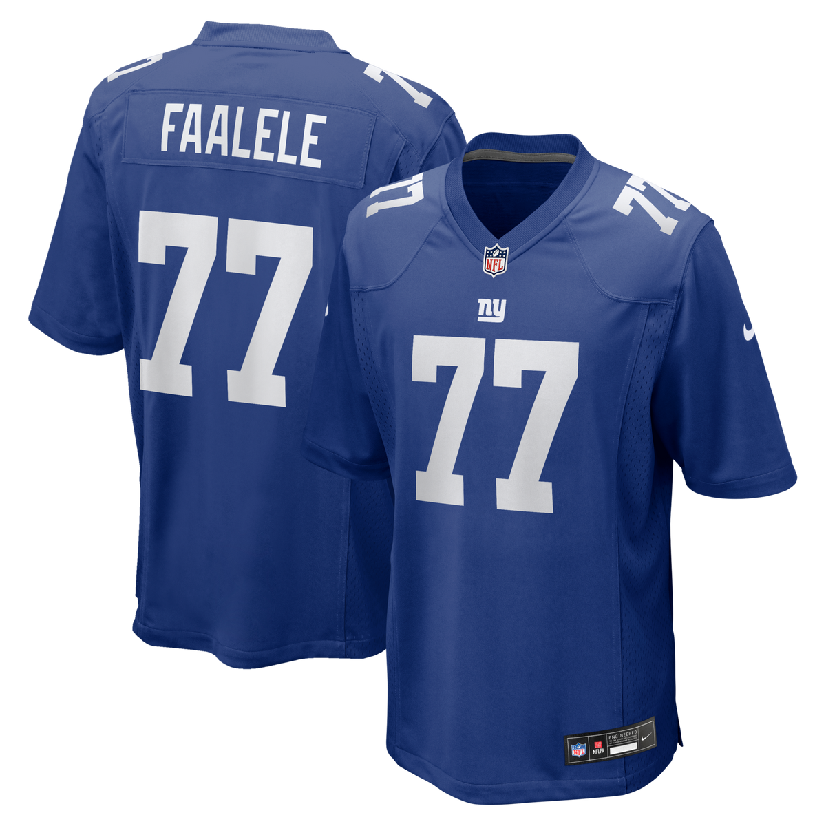 New York Giants Daniel Faalele Royal Team Game Jersey