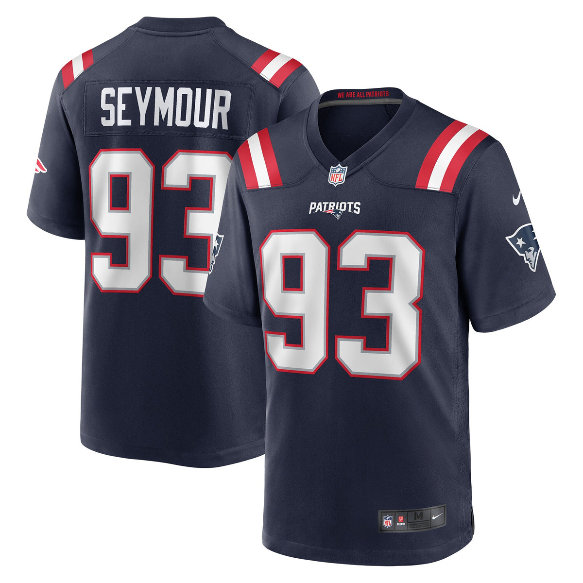 New England Patriots Richard Seymour Navy Retired Player Game Jersey
