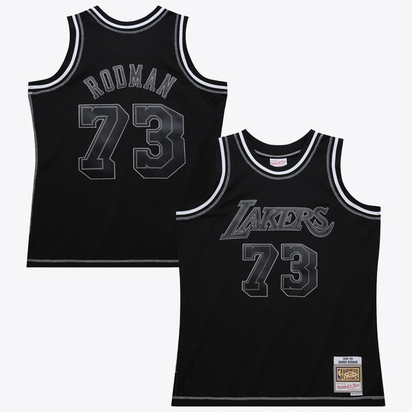 Los Angeles Lakers Mitchell & Ness Dennis Rodman 1998 Contrast 2K Swingman Jersey - Black