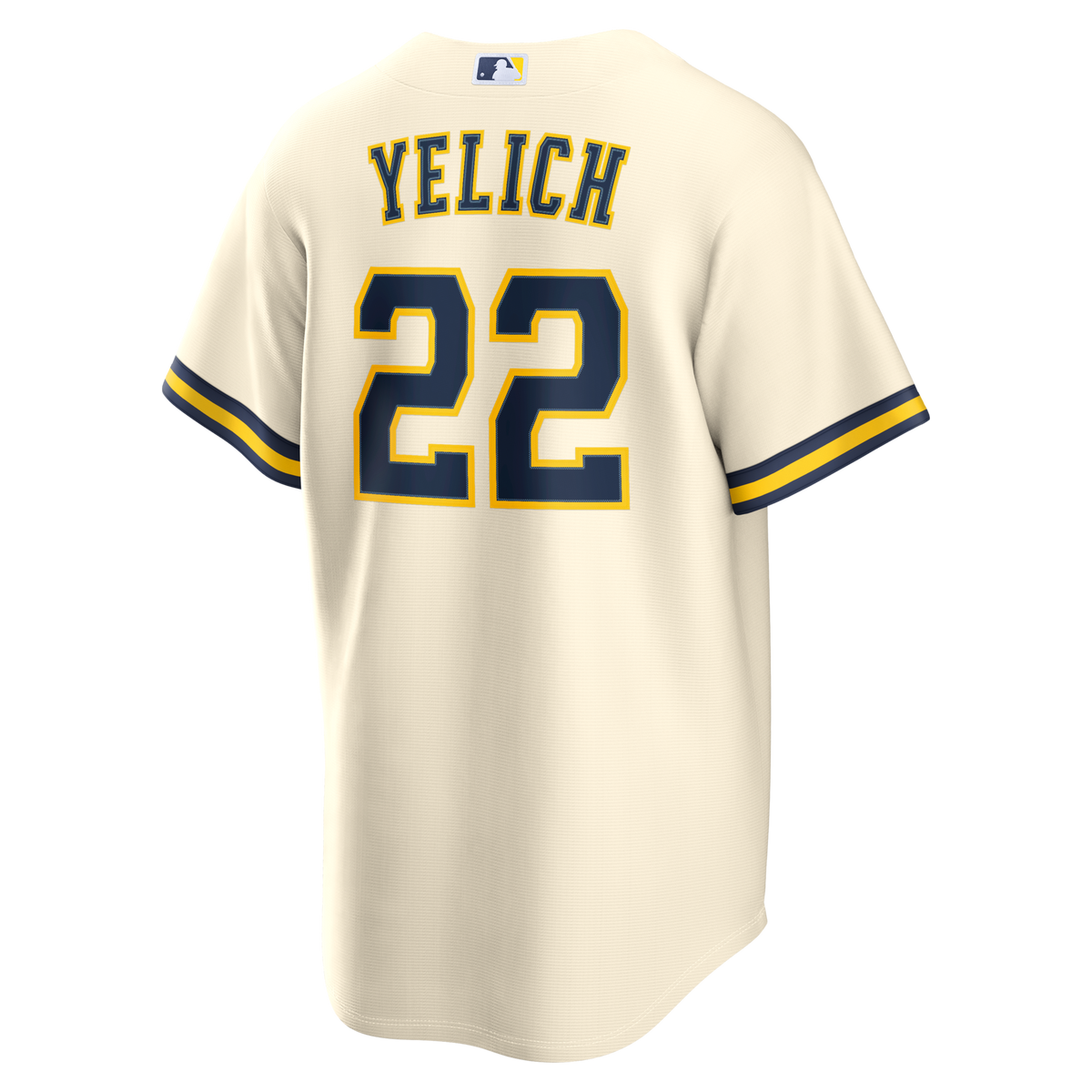 Milwaukee Brewers Christian Yelich Cream Home Replica Jersey