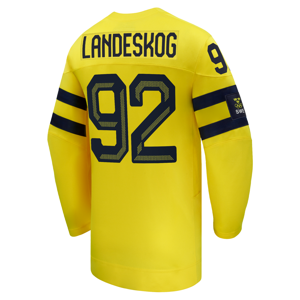 Sweden Hockey Gabriel Landeskog Yellow 2026 Away Replica Jersey