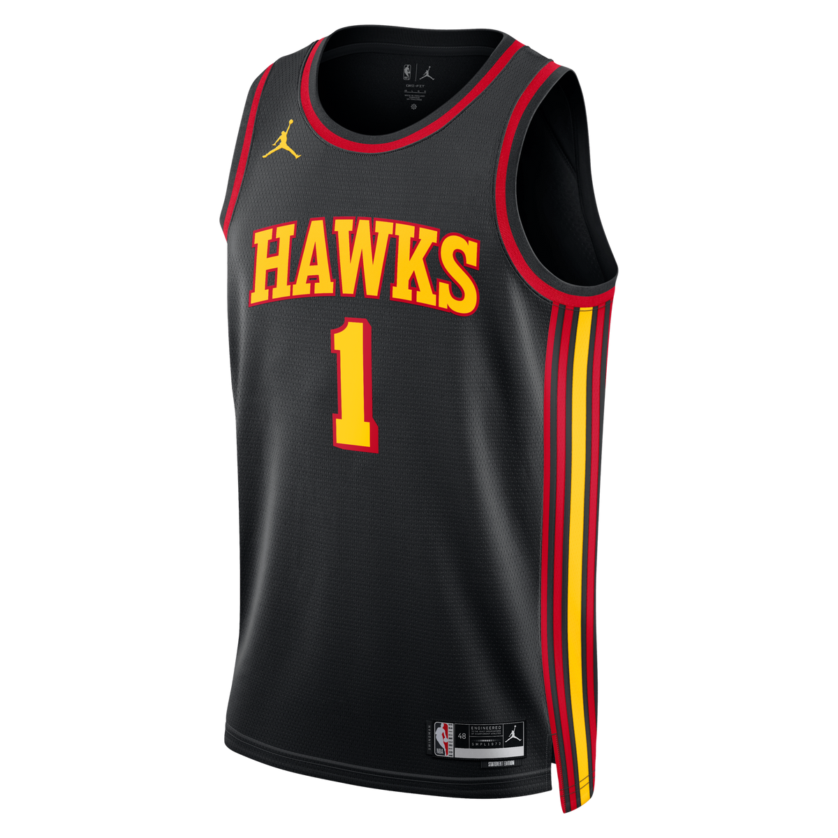 Atlanta Hawks Jordan Brand Statement Edition Swingman Jersey - Black - Jalen Johnson -