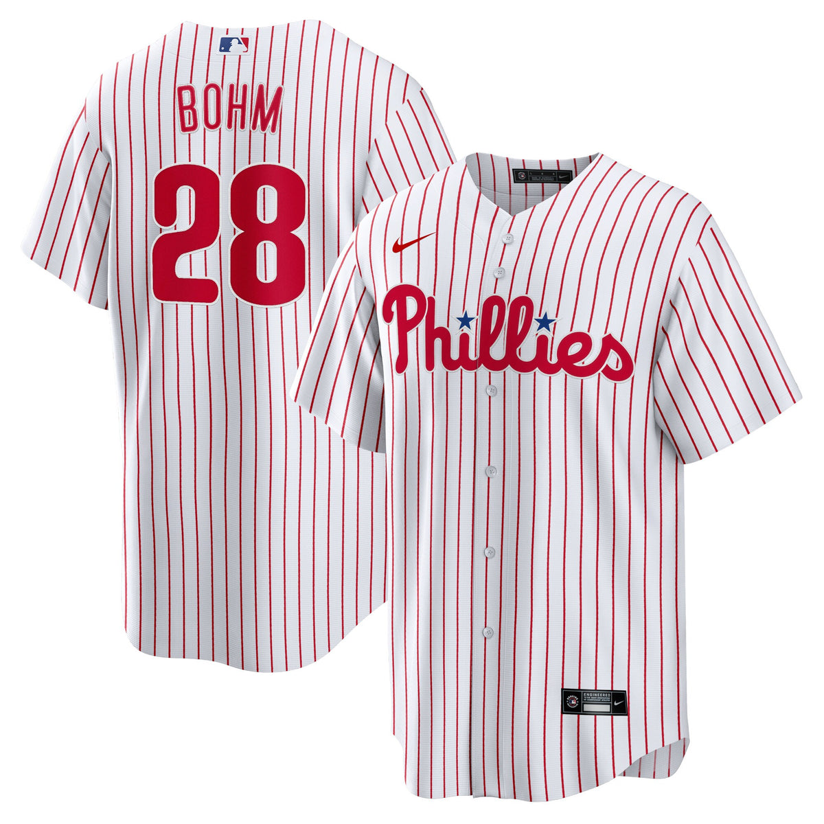 Philadelphia Phillies Alec Bohm White Replica Player Jersey