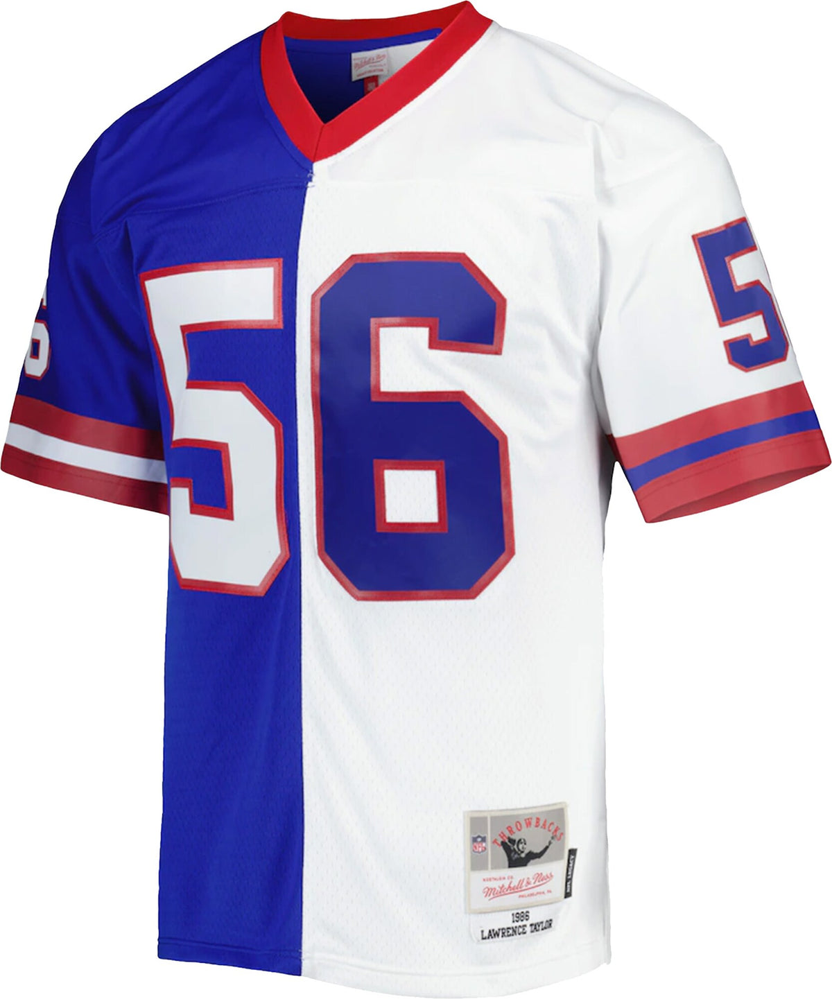 New York Giants Lawrence Taylor Mitchell & Ness Royal/White 1986 Split Legacy Replica Jersey