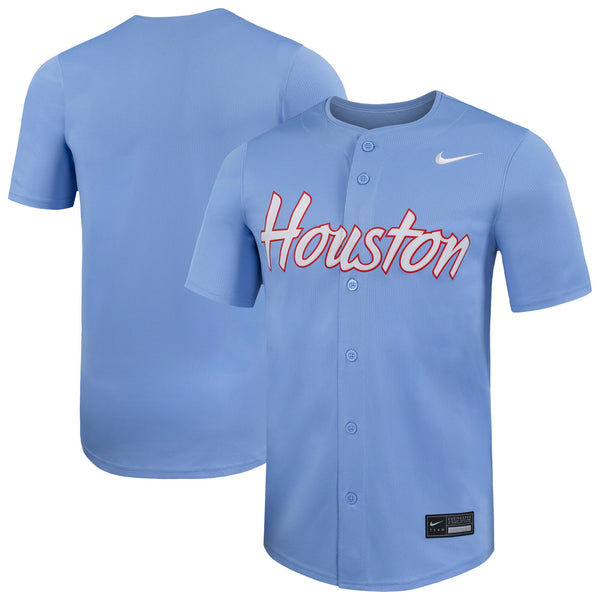 Nike Light Blue Houston Cougars Limited Baseball Jersey