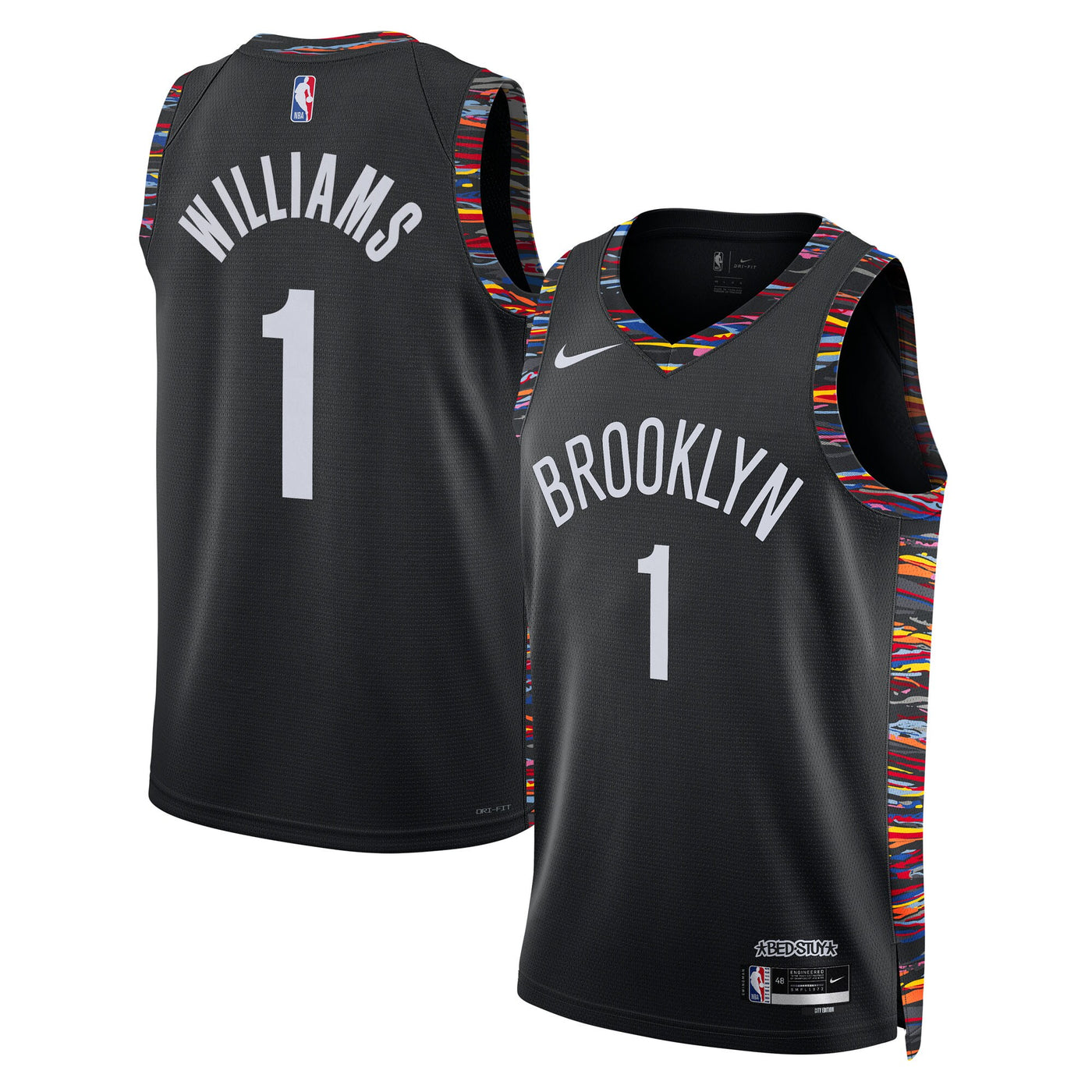 Brooklyn Nets Nike 2025/26 City Edition Swingman Jersey - Black - Ziaire Williams