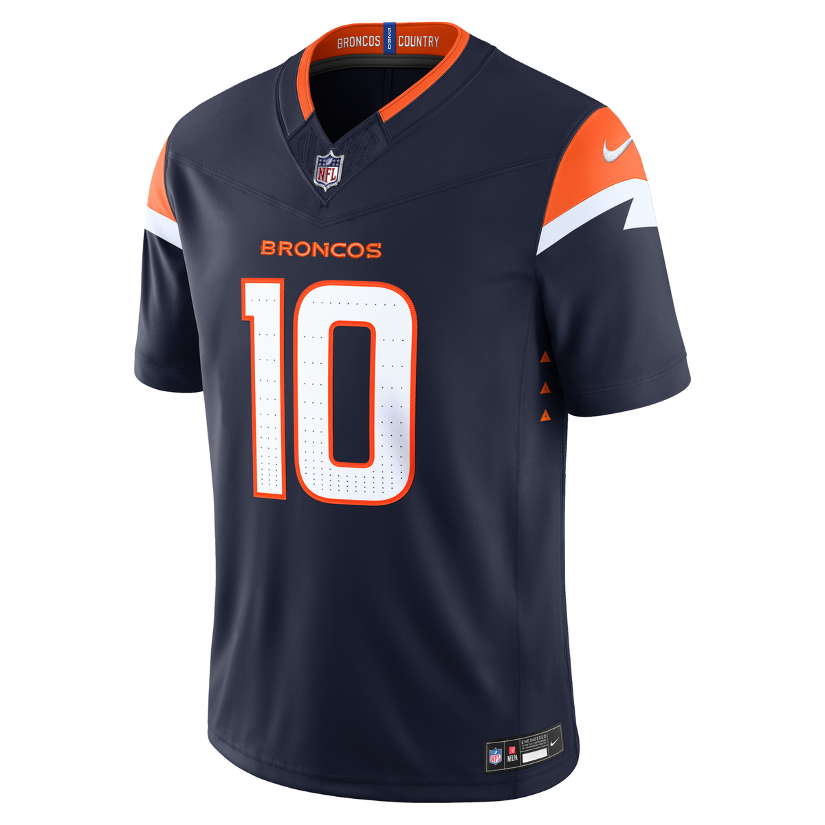 Denver Broncos Bo Nix Navy Alternate Vapor F.U.S.E. Stitched Limited Jersey