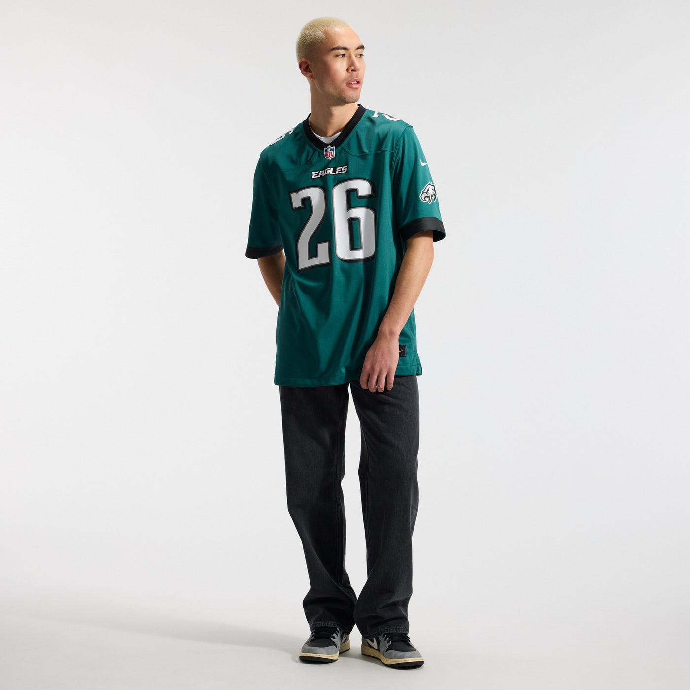 Philadelphia Eagles Saquon Barkley Nike Midnight Green Team Game Jersey