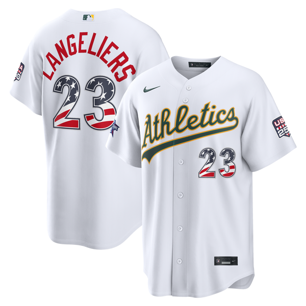 2026 All-Star Edition Stars & Stripes Athletics Shea Langeliers White Stadium Jersey