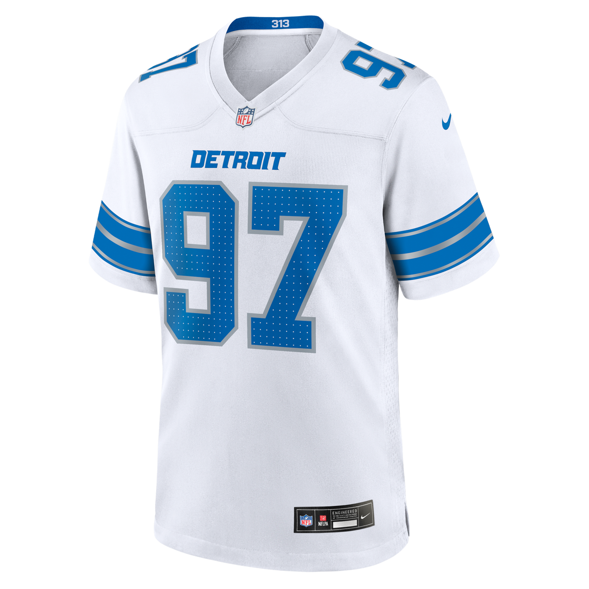 Detroit Lions Aidan Hutchinson White Game Jersey