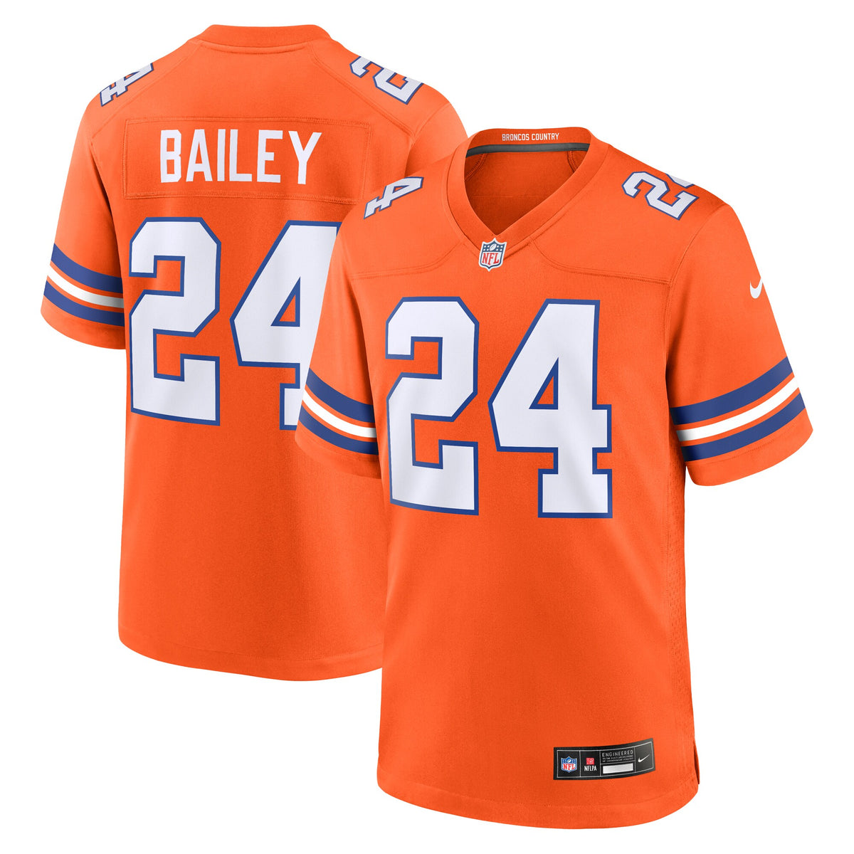 Denver Broncos Champ Bailey Orange Retired Player Alternate Game Jersey