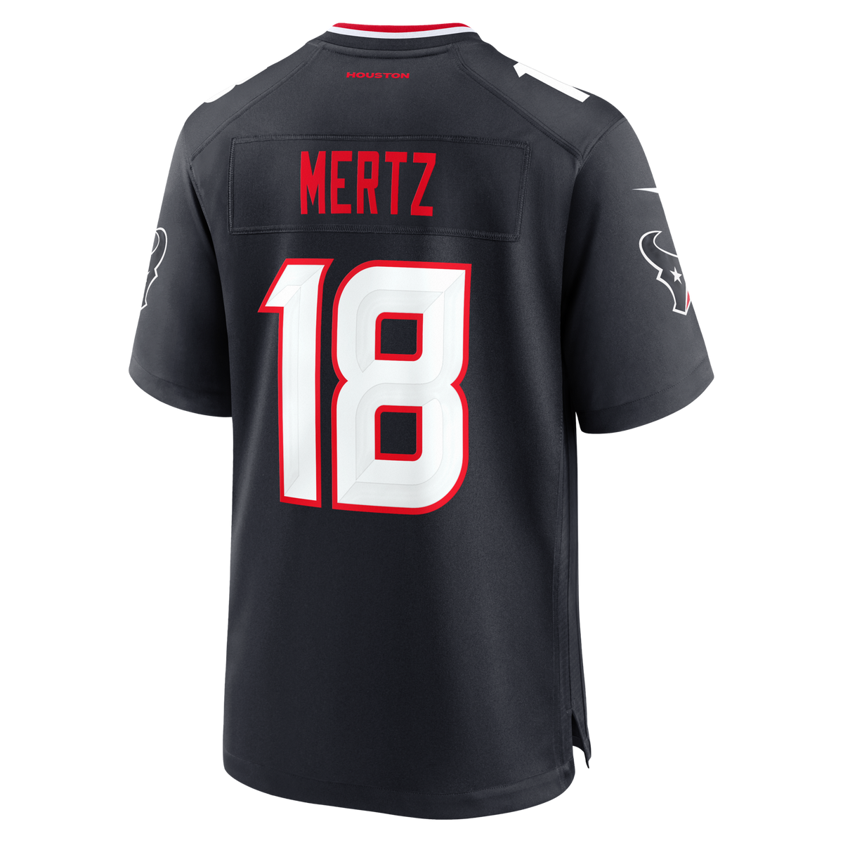 Houston Texans Graham Mertz Navy Team Game Jersey