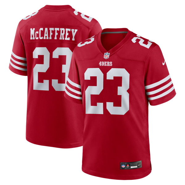 San Francisco 49ers Christian McCaffrey Nike Scarlet Game Player Jersey