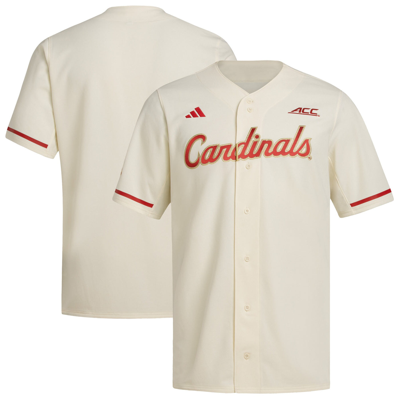 adidas Cream Louisville Cardinals Replica Baseball Jersey