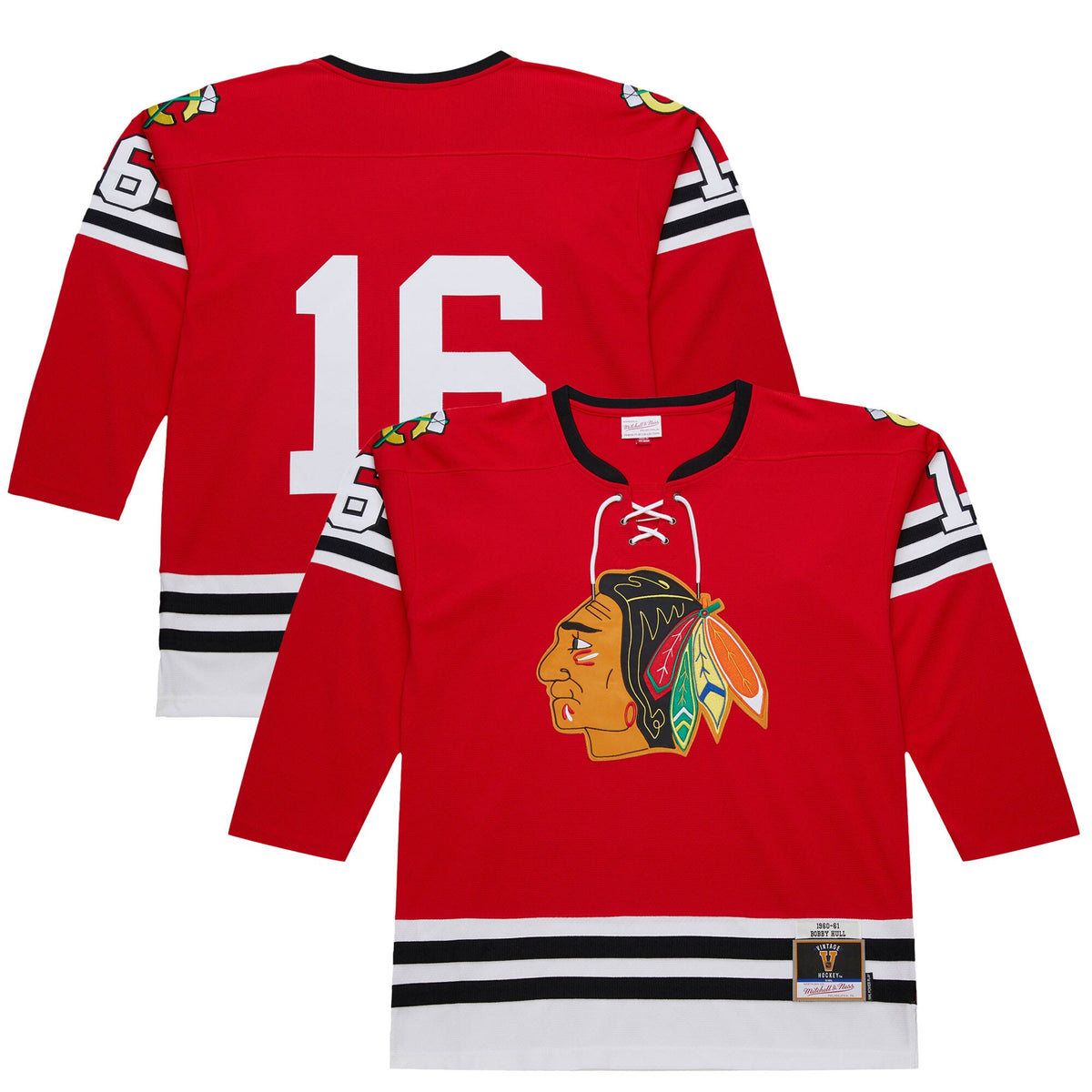 Chicago Blackhawks Bobby Hull Scarlet 1960-61 Power Play Jersey