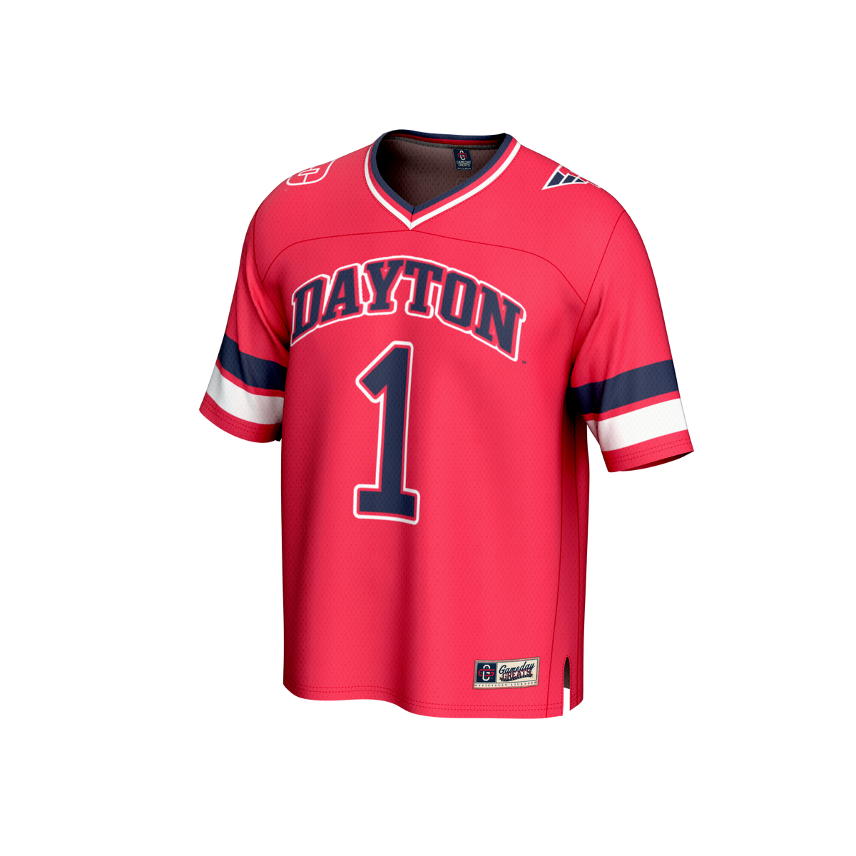 #1 Dayton Flyers GameDay Greats Lightweight Collegiate Football Fashion Jersey - Red