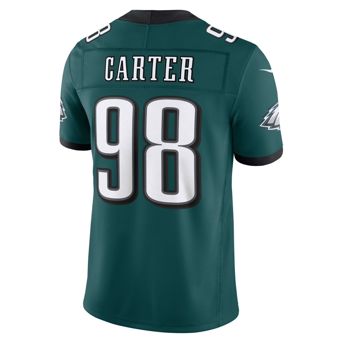 Philadelphia Eagles Jalen Carter Midnight Green Team Vapor F.U.S.E. Stitched Limited Jersey