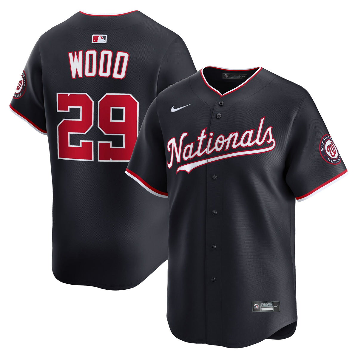Washington Nationals James Wood Navy Alternate Limited Player Jersey