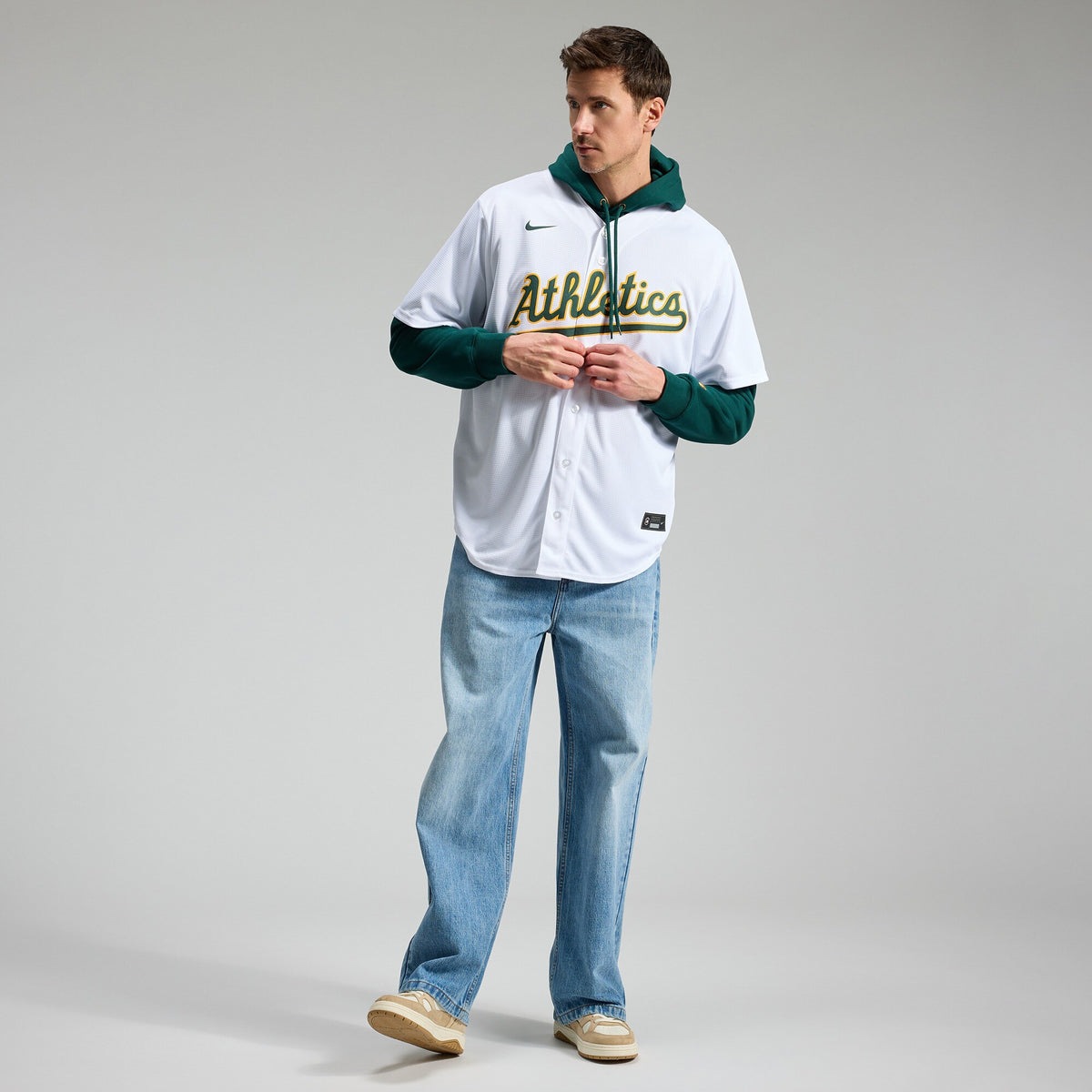 Athletics Nick Kurtz White Home Replica Player Jersey