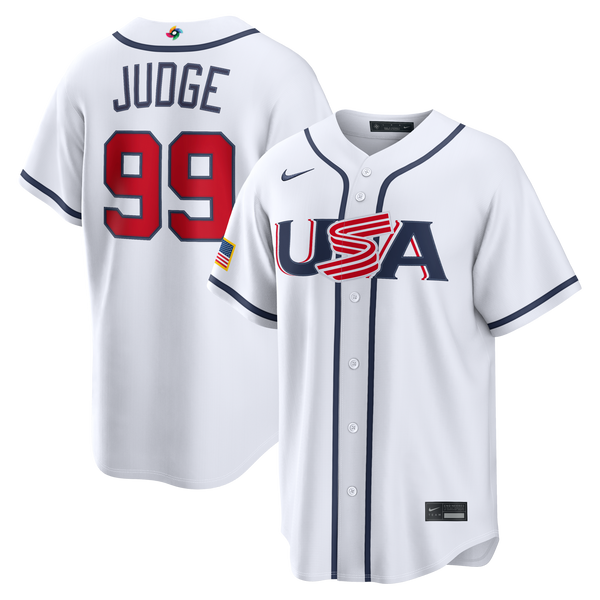 USA Baseball Aaron Judge Nike White 2026 World Baseball Classic Home Stadium Jersey