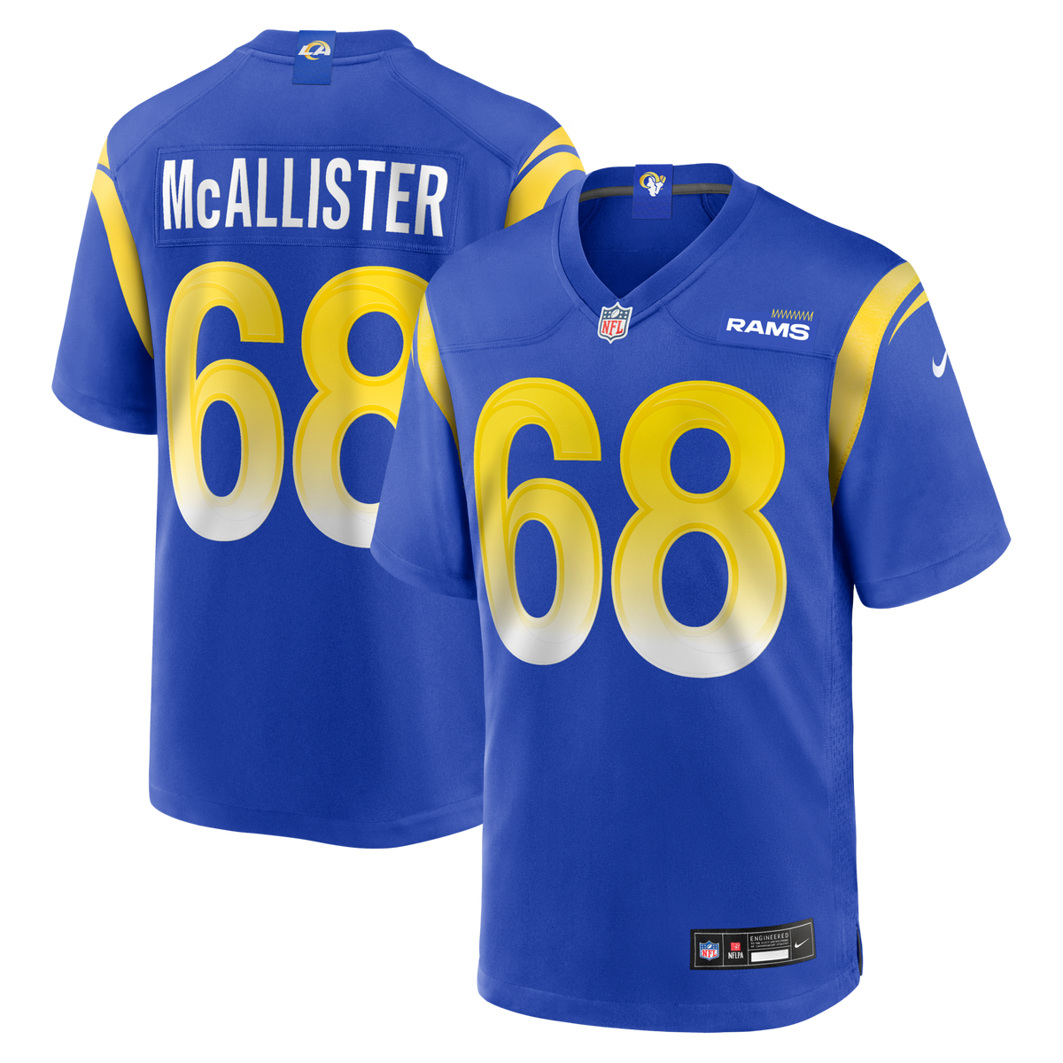 Los Angeles Rams Mike McAllister Royal Home Game Jersey