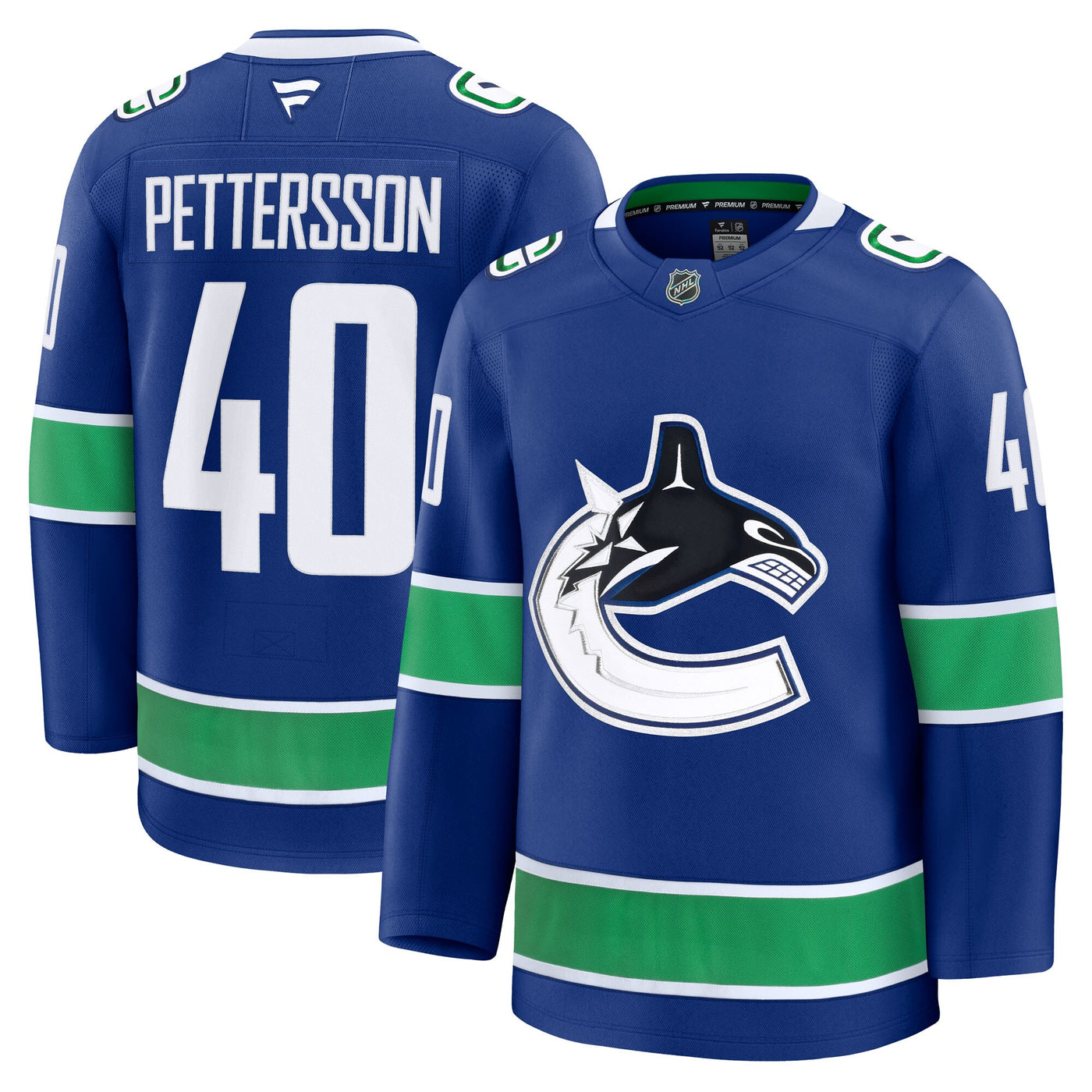 Vancouver Canucks Elias Pettersson Fanatics Blue Home Premium Jersey