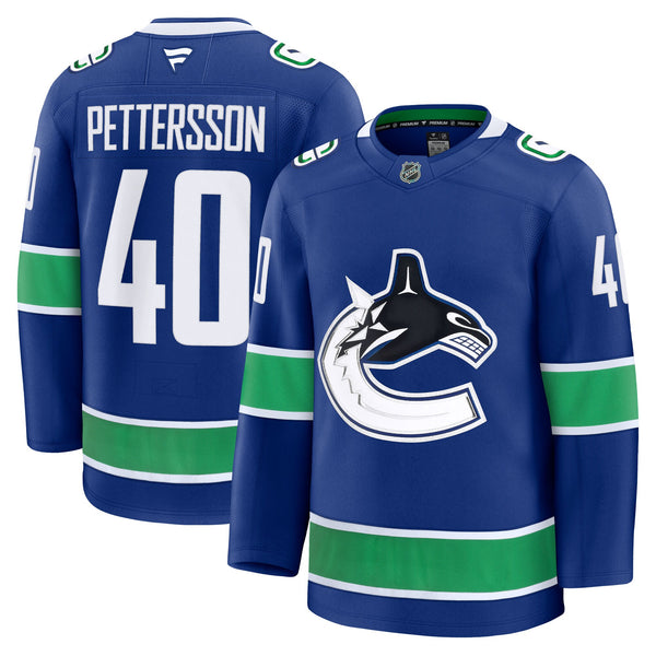Vancouver Canucks Elias Pettersson Fanatics Blue Home Premium Jersey
