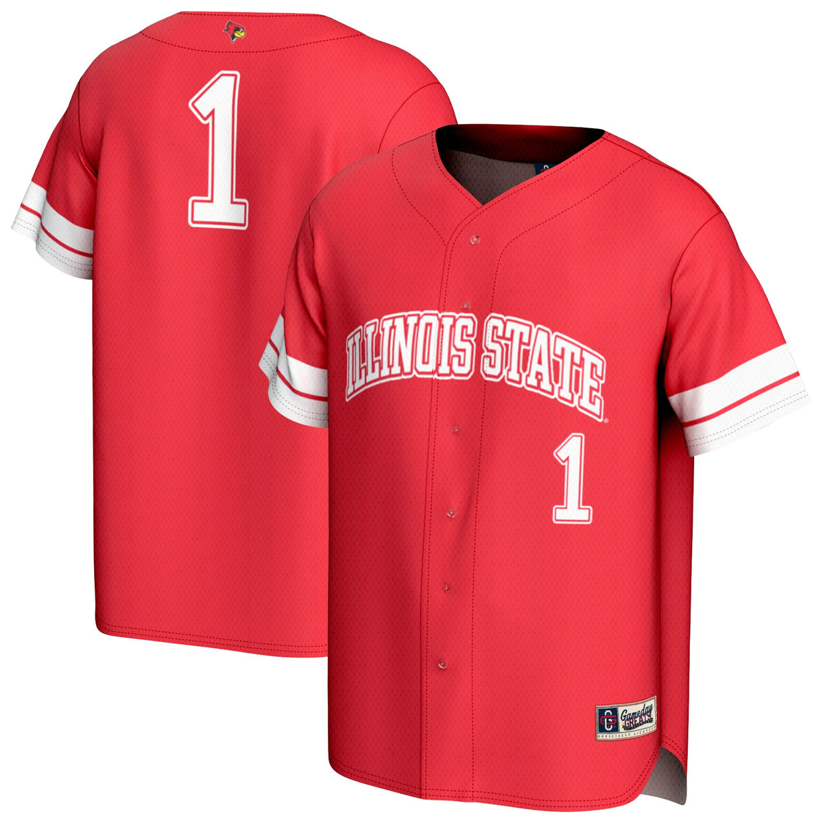 #1 Illinois State Redbirds GameDay Greats Lightweight Collegiate Baseball Fashion Jersey - Red
