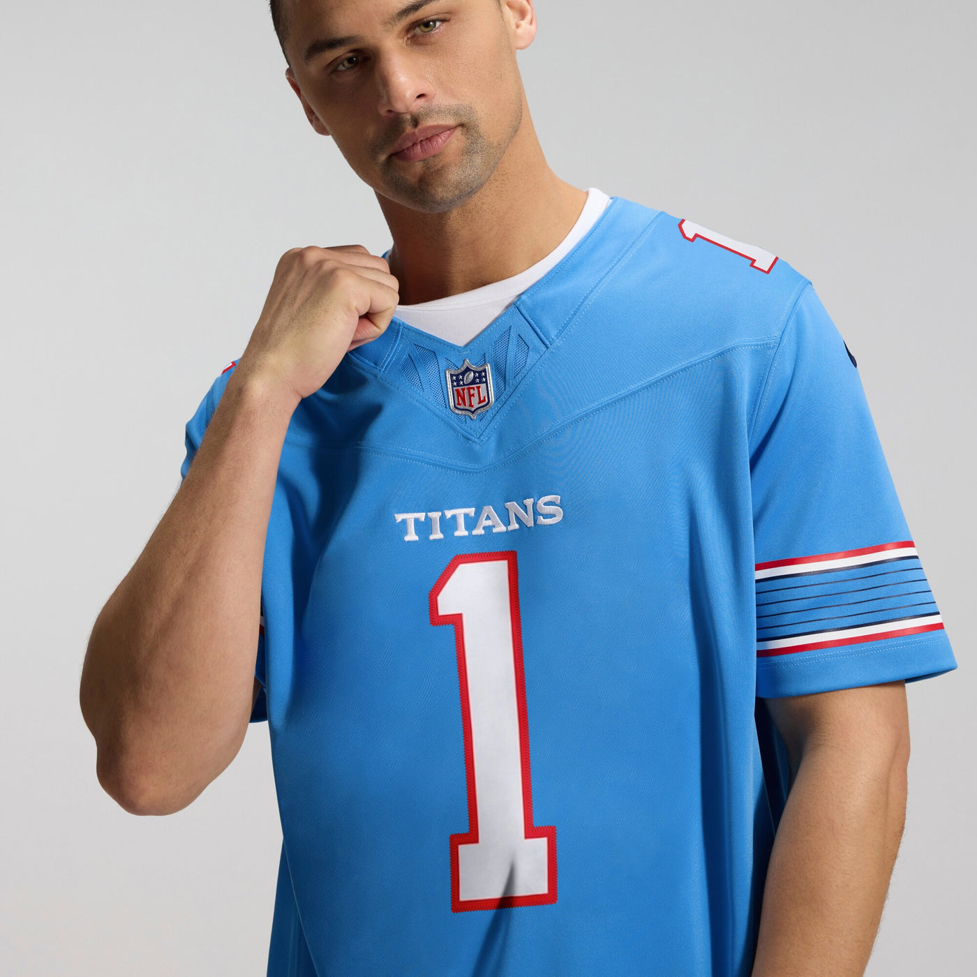 Tennessee Titans Cameron Ward Nike Light Blue Team Vapor F.U.S.E. Stitched Limited Jersey