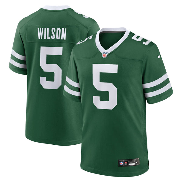 New York Jets Garrett Wilson Nike Legacy Green Game Jersey